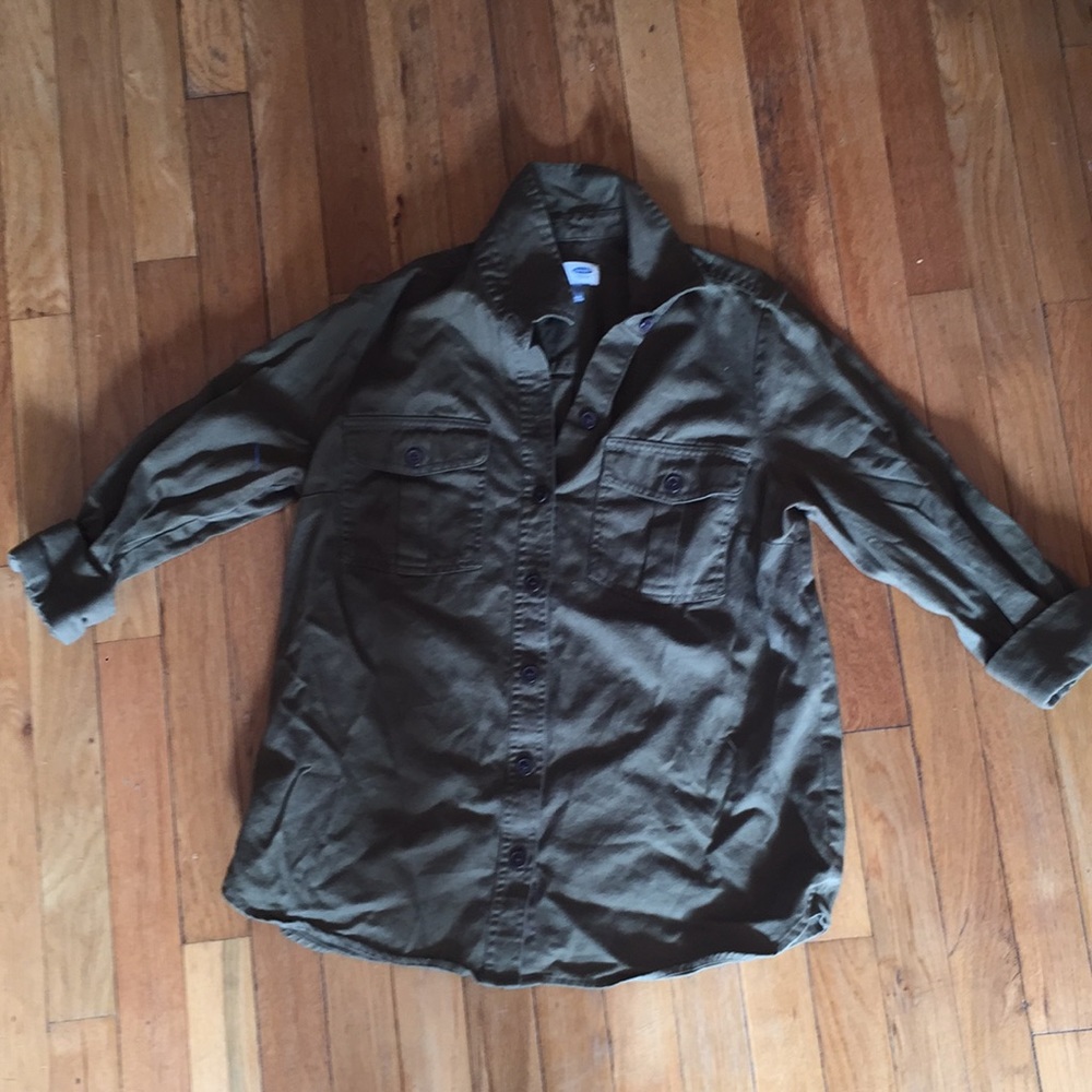 Old navy khaki utility shirt